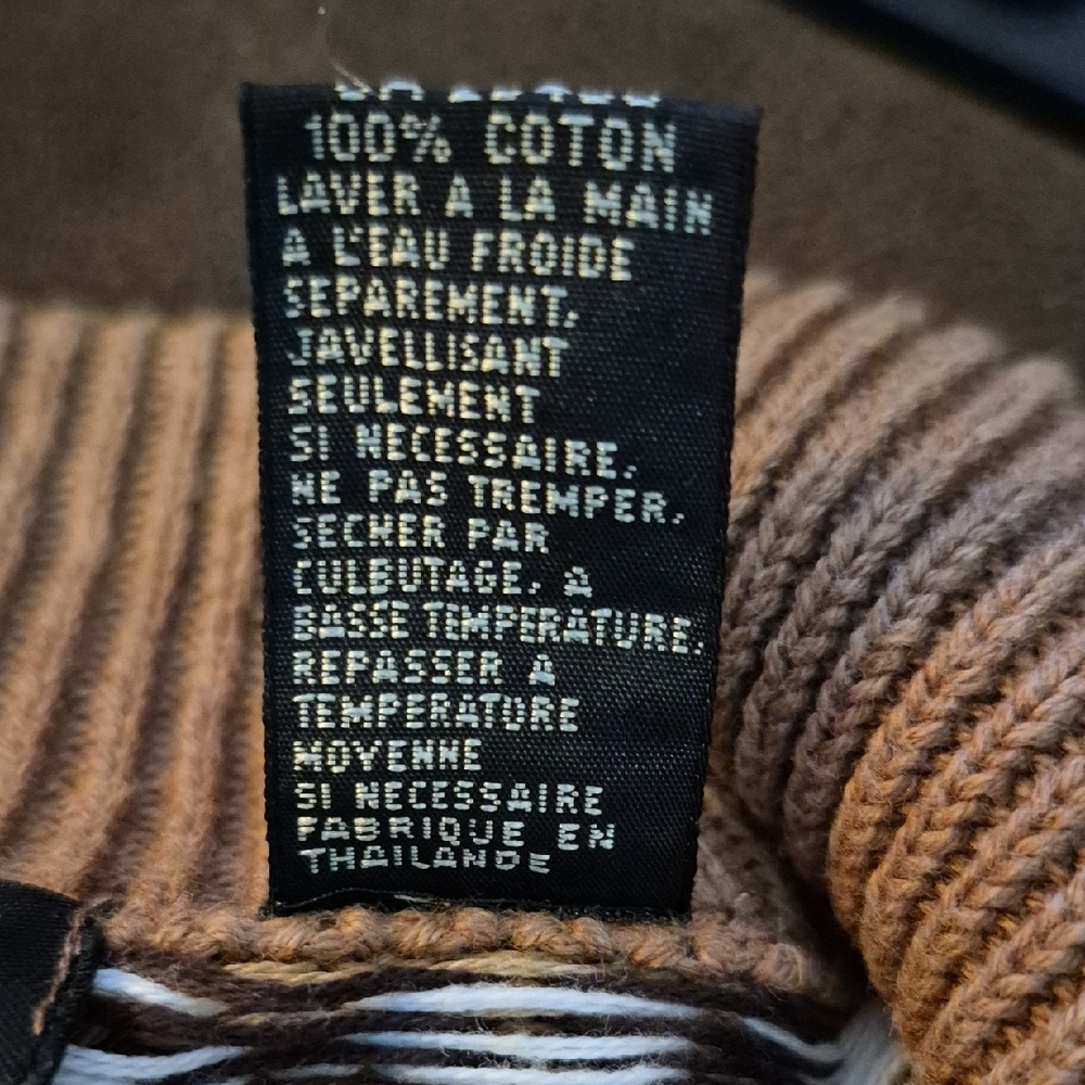JEANNE PIERRE Brown and Cream Patterned Sweater - Picture 11 of 11